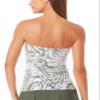 Anne Cole Twist Front Shirred Bandeau Tankini Swim Top Multi Print view 2