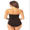 Anne Cole Twist Front Shirred Bandeau Tankini Swim Top view 3