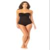 Anne Cole Twist Front Shirred Bandeau Tankini Swim Top view 4