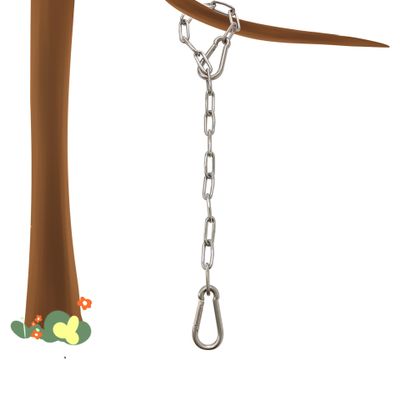 MIKMAYTOO 1 Pack Heavy Duty Stainless Steel Chain 550LB Capacity for Punching Bags Hanging Chair Hammocks Swing Trapeze Yoga (40, 4MM)