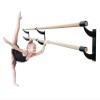 Athletic Bar Double Bar Fixed Height Wall Mount Ballet Barre System Traditional Wood, 12 FT Long, 1.5" Diameter (Black) view 2