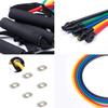 AnHua 5 Pcs 120cm 5 Levels Resistance Bands with Handles Yoga Pull Rope Elastic Fitness Exercise Band for Home Workouts Strength Training view 4