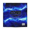 Logo Infusion - Dye-Sublimated Microfiber Bowling Towel - One Sided Print - Storm Blue Lightning Style DSMTSTBL