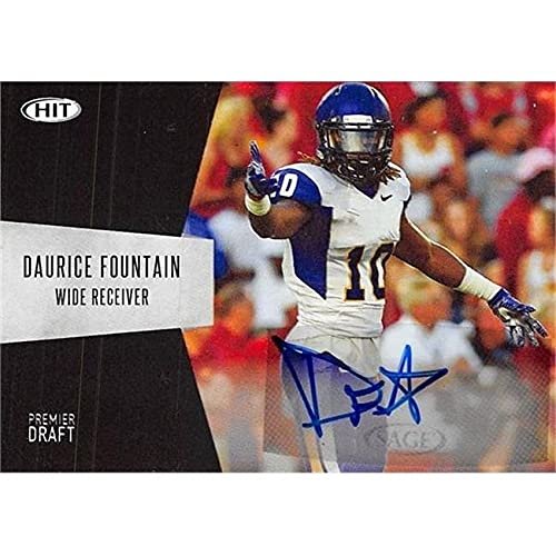 Autograph Warehouse 444661 Daurice Fountain Autographed Football Card 2018 Sage Hit Draft Rookie No. A10 for Northern Iowa