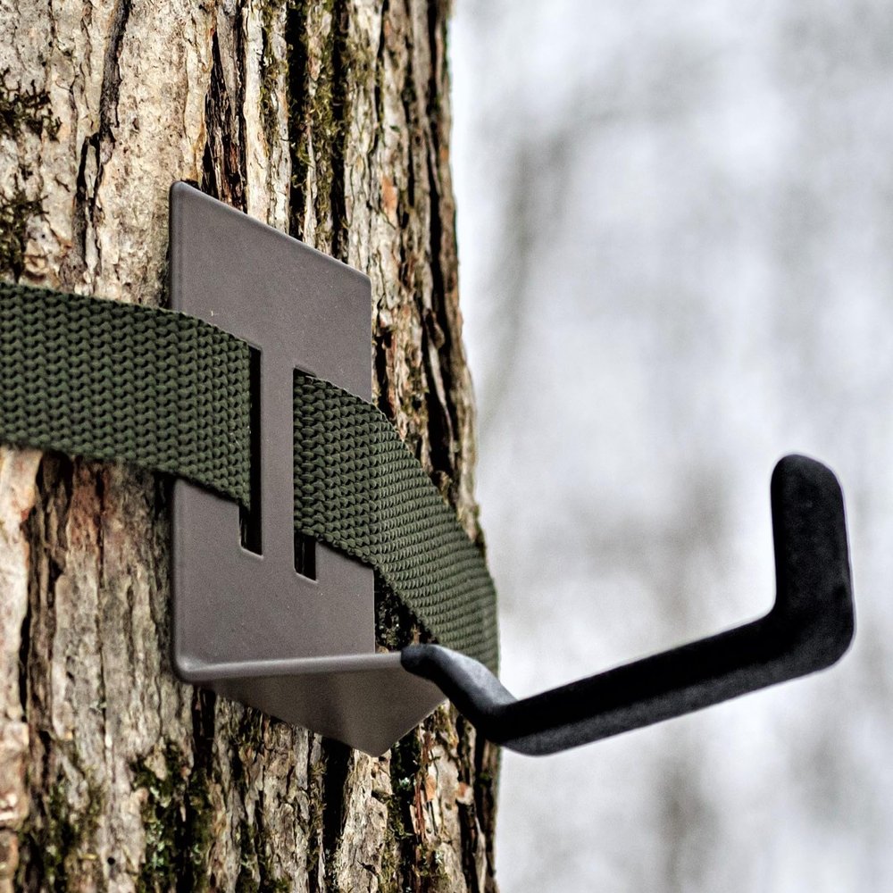 Bow Hanger - Mobile Hunter - ON Your Tree in Seconds & Public Land Legal