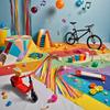 Pssopp 1 Pair Kid's Rainbow Bike Streamers, Simple Installation Childrens Bike Streamers Grips Tassels Kids Bike Accessories(Multi Color) view 3