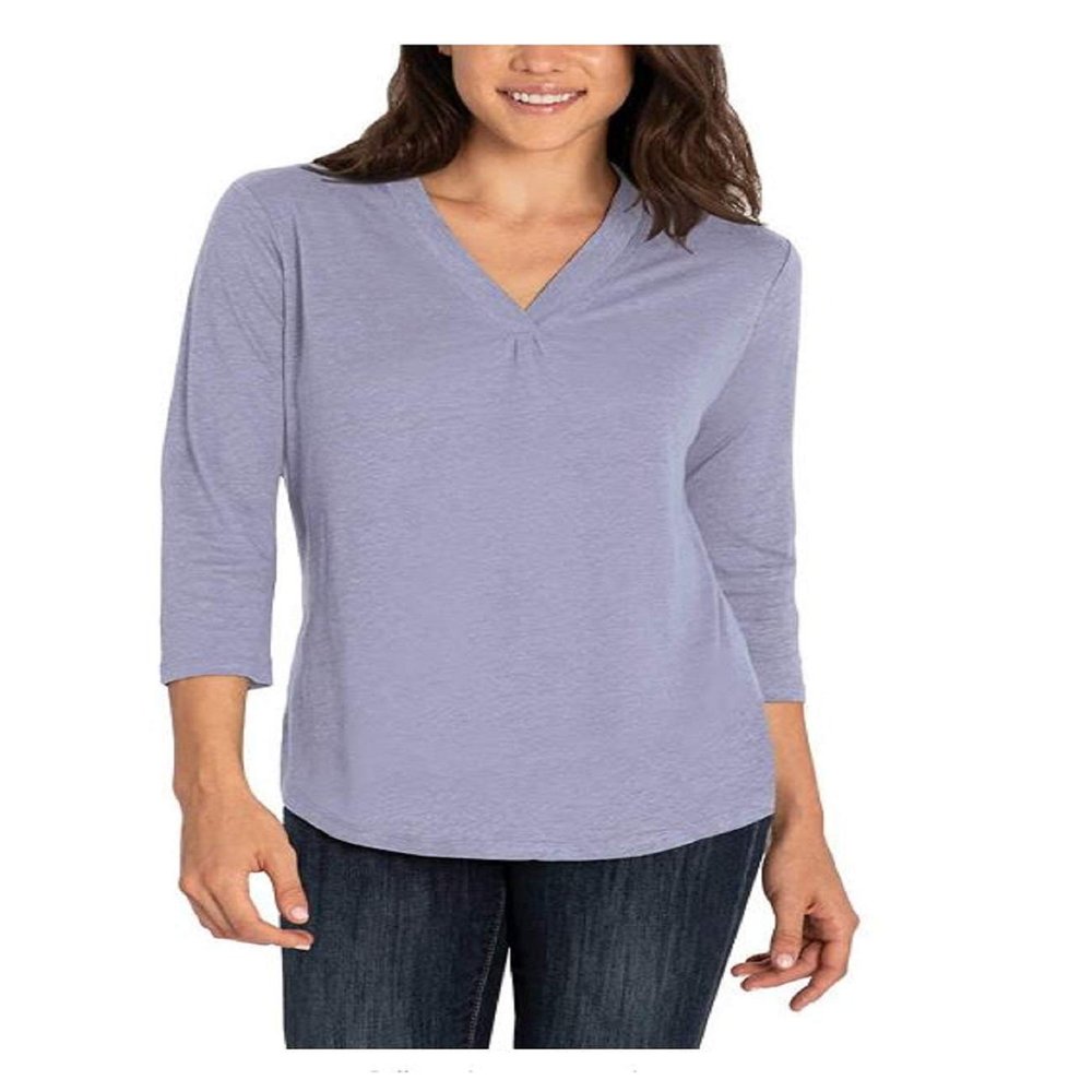 Orvis Ladies' Linen Blend Top, Lilac Purple, Size Large