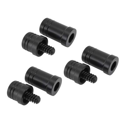 Baosity 3pcs 3/8x10 Joint s/Joint Cap Billiard Pool Cue Black