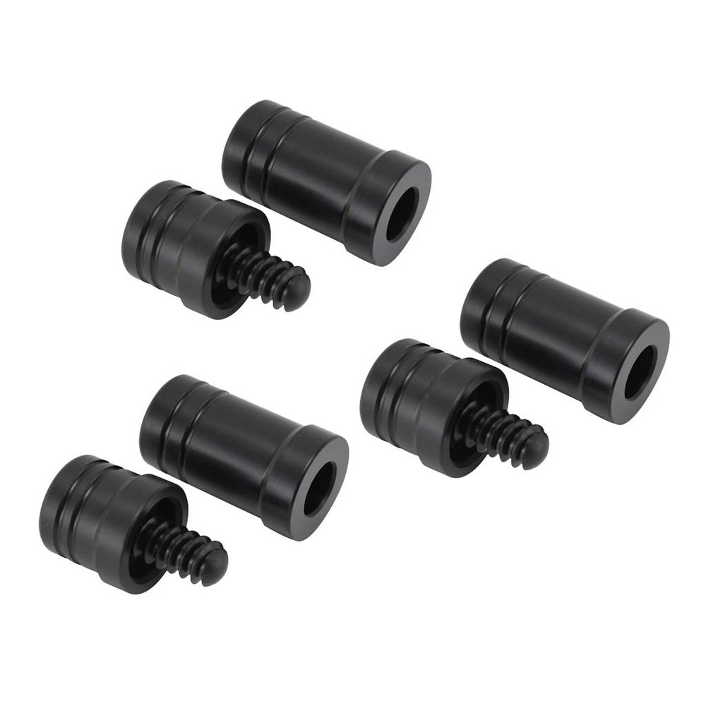 Baosity 3pcs 3/8x10 Joint s/Joint Cap Billiard Pool Cue Black