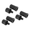 Baosity 3pcs 3/8x10 Joint s/Joint Cap Billiard Pool Cue Black