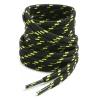 VSUDO 47 Inches Round Black Boot Laces, Heavy Duty Work Boot Shoe Laces for Men, 5/32 Inches Shoelaces for Women Outdoor Hiking Shoes [1 Pair-Black with Neon Green Dot-120CM] view 1