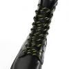 VSUDO 47 Inches Round Black Boot Laces, Heavy Duty Work Boot Shoe Laces for Men, 5/32 Inches Shoelaces for Women Outdoor Hiking Shoes [1 Pair-Black with Neon Green Dot-120CM] view 3