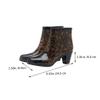 Holibanna Fashionable Side Zipper Short Rain Boots for Women Non-skid High Heel Rain Shoes Easy to Wear view 3