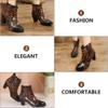 Holibanna Fashionable Side Zipper Short Rain Boots for Women Non-skid High Heel Rain Shoes Easy to Wear view 4
