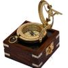 Engraved Nautical Compass - Personalized Mens Groomsmen Wedding Hiking Corporate Home Decor Valentine's Day Gift view 2