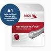 MSV Focus HEX Soft Tennis String Set, 16L/1.25 Gauge, Red