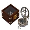 Engraved Nautical Compass, Personalized Brass Sundial Compass for Men - Groomsmen, Wedding, Hiking, Corporate Gifts view 2