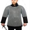 THE MEDIEVALS Chainmail Haubergeon Half Sleeve Shirt Mild Steel 10 MM ID Butted Ring - Natural Oiled Finish, XX-Large view 4