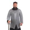 THE MEDIEVALS 10 MM ID Butted Chainmail Hauberk Full Sleeve Shirt Mild Steel - Zink Finish, X-Small view 1