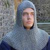 THE MEDIEVALS Chain Mail Armor Hood Mild Steel U-Shape 10 MM ID Butted Ring - Natural Oiled Finish view 1