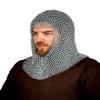 THE MEDIEVALS Chain Mail Armor Hood Mild Steel V-Shape 10 MM ID Butted Ring - Zink Finish view 3