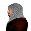 THE MEDIEVALS Chain Mail Armor Hood Mild Steel V-Shape 10 MM ID Butted Ring - Zink Finish view 4