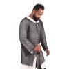 THE MEDIEVALS 10 MM ID Butted Chainmail Hauberk Full Sleeve Shirt Mild Steel - Blackened, X-Small view 2