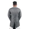 THE MEDIEVALS 10 MM ID Butted Chainmail Hauberk Full Sleeve Shirt Mild Steel - Blackened, X-Small view 3