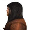 THE MEDIEVALS Chain Mail Armor Hood Mild Steel V-Shape 10 MM ID Butted Ring - Blackened view 4