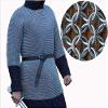 THE MEDIEVALS Chainmail Haubergeon Half Sleeve Shirt Mild Steel 10 MM ID Butted Ring - Zink Finish, XX-Large view 1