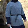 THE MEDIEVALS Chainmail Haubergeon Half Sleeve Shirt Mild Steel 10 MM ID Butted Ring - Zink Finish, XX-Large view 2