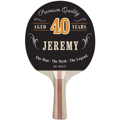 Infusion Custom Classic Design Ping Pong Paddle, Premium 5 Ply Direct Imprint Personalization on Table Tennis Racket