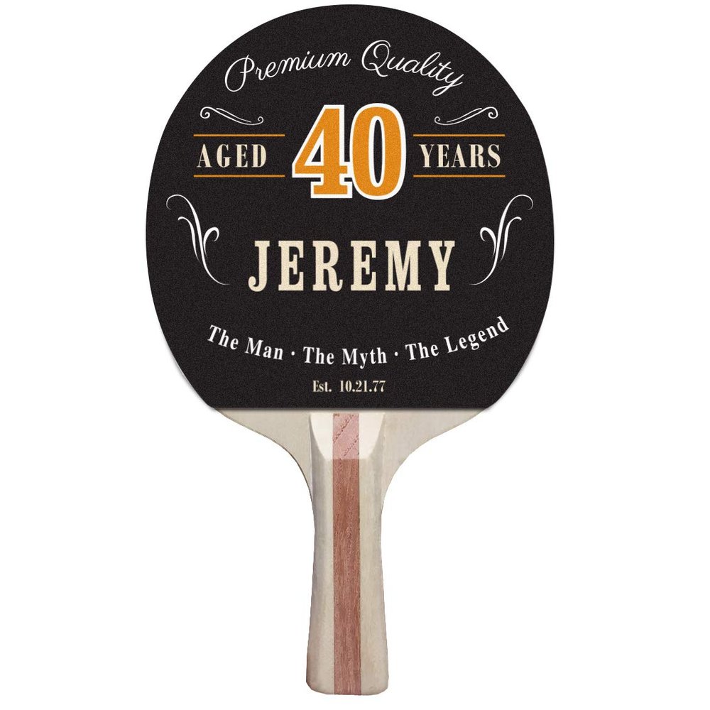 Infusion Custom Classic Design Ping Pong Paddle, Premium 5 Ply Direct Imprint Personalization on Table Tennis Racket