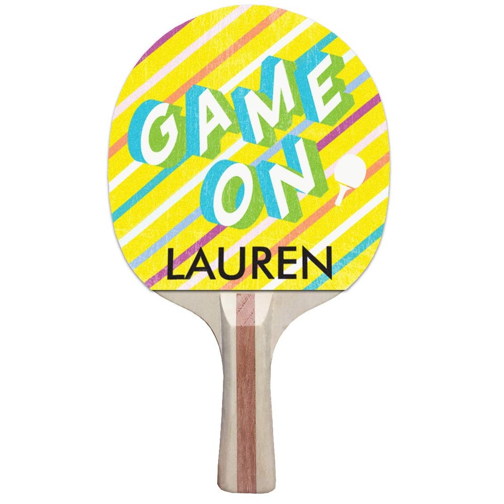 Infusion Custom Colorful Design Ping Pong Paddle, Premium 5 Ply Direct Imprint Personalization on Table Tennis Racket