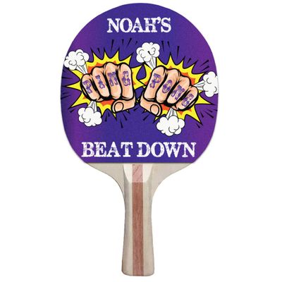 Infusion Custom Colorful Design Ping Pong Paddle, Premium 5 Ply Direct Imprint Personalization on Table Tennis Racket