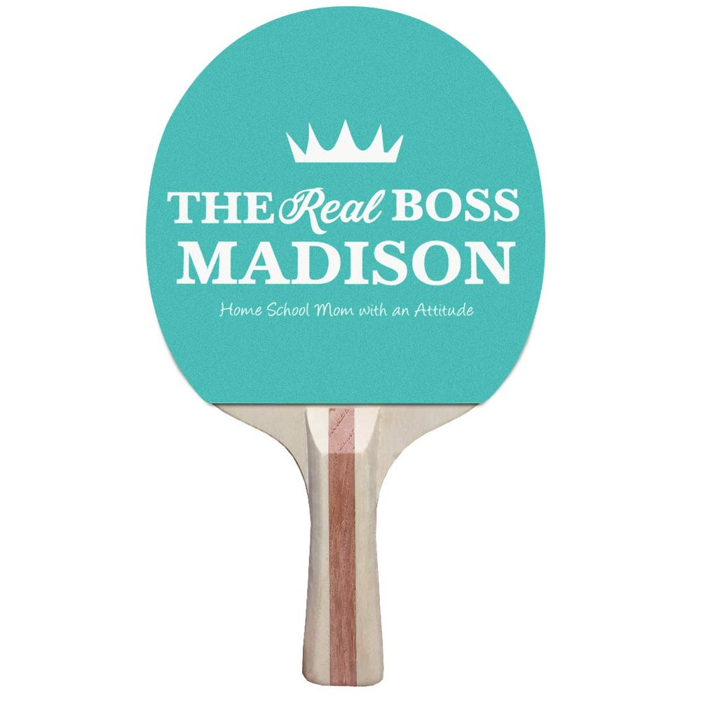 Infusion Custom Classic Design Ping Pong Paddle, Premium 5 Ply Direct Imprint Personalization on Table Tennis Racket