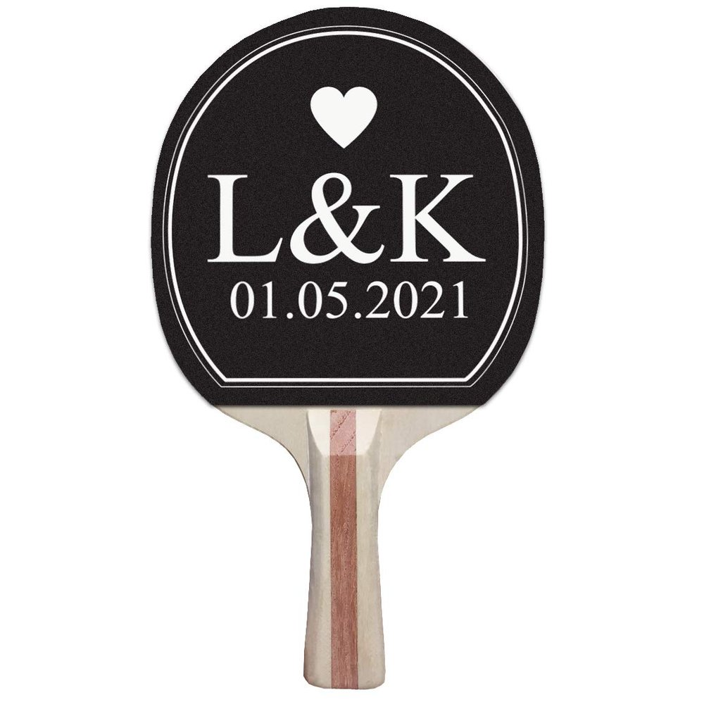Infusion Custom Black, White and Color Design Ping Pong Paddle, Premium 5 Ply Direct Imprint Personalization on Table Tennis Racket
