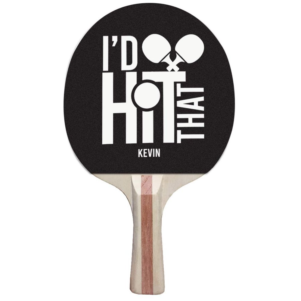 Infusion Custom Black, White and Color Design Ping Pong Paddle, Premium 5 Ply Direct Imprint Personalization on Table Tennis Racket