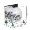 Better Display Cases Acrylic Full-Size Football Helmet Display Case with Mirror, Green Risers, Clear Wall Mount and Clear Base (V44) view 2