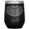 I Dissent Lace Collar Ruth Bader Ginsburg Notorious RBG Feminist Gifts Stemless Stainless Steel Insulated Wine Tumbler BPA Free 12oz view 1