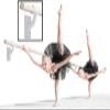 Athletic Bar Single Bar Fixed Height Wall Mount Ballet Barre System Traditional Wood, 21 FT Long, 1.5" Diameter (White) view 2