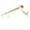 Athletic Bar Single Bar Fixed Height Wall Mount Ballet Barre System Traditional Wood, 6 FT Long, 1.5" Diameter (White) view 3