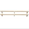 Athletic Bar Double Bar Fixed Height Wall Mount Ballet Barre System Traditional Wood, 9 FT Long, 1.5" Diameter (White) view 4