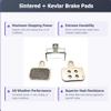 2 Pairs Bike Pads sintered Will Perfectly fit SRAM Level, T, TL, DB, Elixir, AXS, B8052, 8M328. The Bicycle Replacement Part for OEM Brakes for high Braking Power and Quiet Stops. view 2