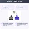 Bike Brake Pads Ceramic + Kevlar for Shimano Ultegra BR-RS805, BR-RS505. Fast Break-in on Mountain-Bike or Road- Bicycle. view 2
