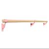 Athletic Bar Single Bar Fixed Height Wall Mount Ballet Barre System Traditional Wood, 16 FT Long, 1.5" Diameter (Pink) view 3