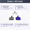 Bike Brake Pads Ceramic + Kevlar Will Perfectly fit SRAM Level, T, TL, DB, Elixir, AXS, B8052, 8M328. The Bicycle Replacement Part for OEM Brakes for high Braking Power and Quiet Stops. view 2
