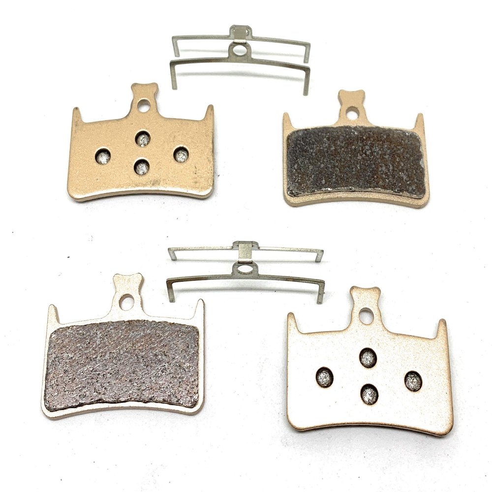 2 Pairs Bike Brake Pads sintered for Hope E4, RX4, DBP/59, Mono, Tech 3, Tech Evo, HBSP323S,HBSP323R.. The Bicycle Replacement Part for OEM Brakes for high Braking Power.
