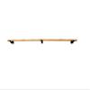 Athletic Bar Single Bar Fixed Height Wall Mount Ballet Barre System Traditional Wood, 6 FT Long, 2" Inch Open Brackets Black view 4