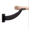 Athletic Bar Single Bar Fixed Height Wall Mount Ballet Barre System Traditional Wood, 12 FT Long, 2.0" Open Brackets Black view 1